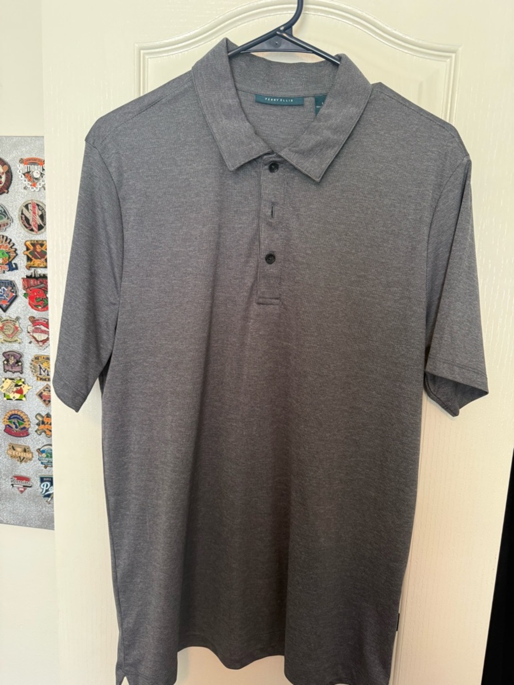 Perry Ellis Men's Short Sleeve Polo - Charcoal Gray